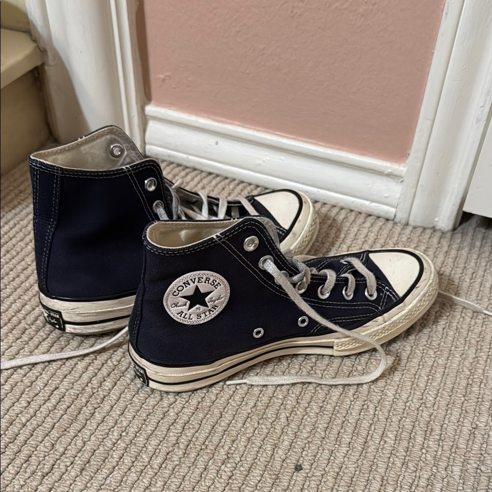 Stylish Converse Navy High-Top Sneakers - Picture 3 of 9